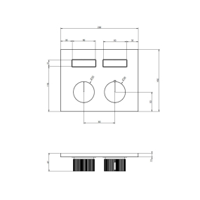Внешняя часть Gessi HI-FI 63004.299 смесителя термостатического, черный матовый