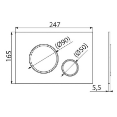 Панель смыва Alca Thin M778, черный матовый