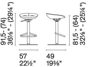 Стул Calligaris Palm CS2234, Grey Shadow