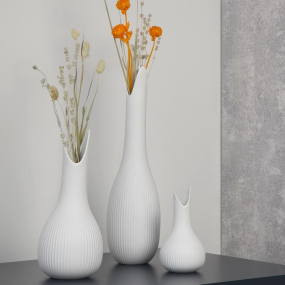 Ваза "Капля дождя" 41 см, белая