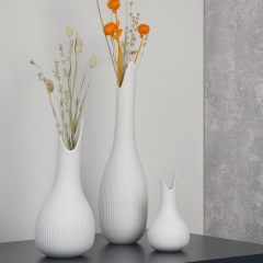 Ваза "Капля дождя" 41 см, белая