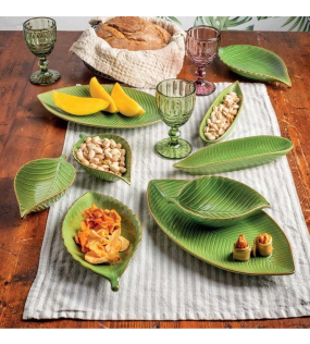 Блюдо-лист Relief Zaira 34х18 см