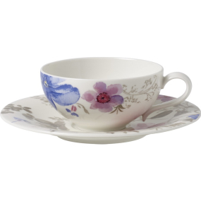 Чашка чайная с блюдцем Mariefleur Gris Basic 240 мл