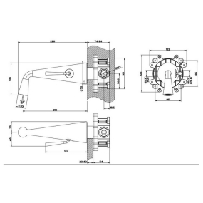 Внешняя часть Gessi Cono 45088.707 смесителя для раковины, брашированный черный