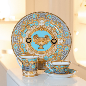 Чашка чайная с блюдцем Versace Prestige Bleu 220 мл
