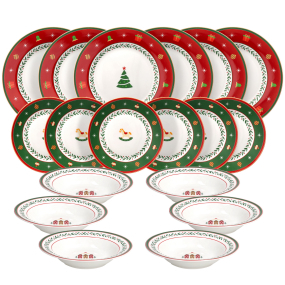 Набор посуды на 6 персон Christmas Toy, 18 предметов