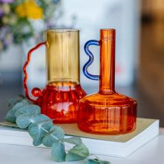 Ваза-ампула Glass Design Art 19 см, оранжевая