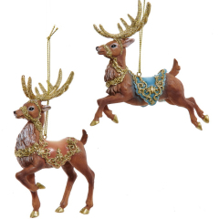 Елочная игрушка "Олень" 12 см, в ассортименте