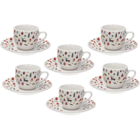 Набор чашек для эспрессо с блюдцами Christmas Candy 80 мл, 12 предметов