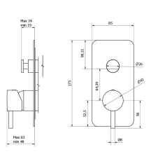 Внешняя часть iB Rubinetti MilanoTorino EMT310NP смесителя для душа