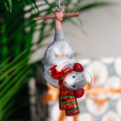 Новогодняя игрушка "Рождественский опоссум" 15 см