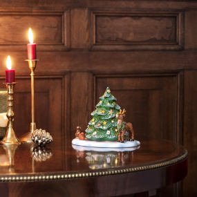 Фигурка "Ель с лесными животными" 23х17х17 см