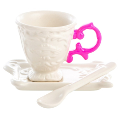 Набор кофейный I-Wares, 3 предмета, цвет фуксия