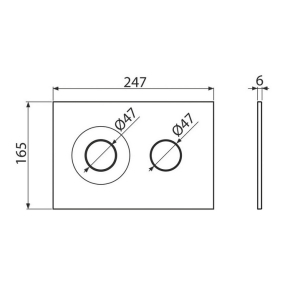 Панель смыва Alca Dot.Dot. M1976-7, черный матовый / золото