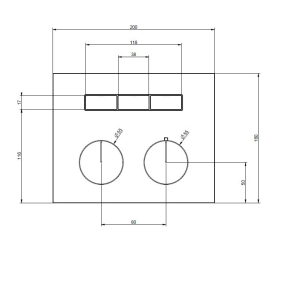 Внешняя часть Gessi HI-FI 63006.707 смесителя термостатического, брашированный черный PVD