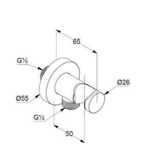 Держатель для душа Kludi Universale 6054739-00, черный матовый