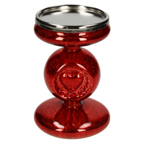 Подсвечник "Сердце красное" 16 см с подсветкой