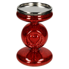 Подсвечник "Сердце красное" 16 см с подсветкой