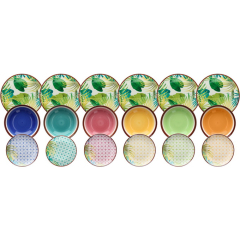 Набор посуды на 6 персон Madison Jungle Multicolor, 18 предметов