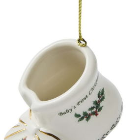 Елочная игрушка Spode Christmas Tree "Первый сапожок малыша" 4,5х4х7 см