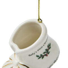 Елочная игрушка Spode Christmas Tree "Первый сапожок малыша" 4,5х4х7 см