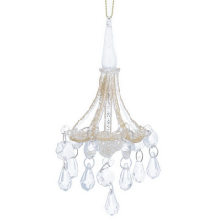 Елочная игрушка "Люстра" 14 см, цвет золото