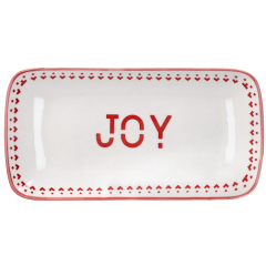 Блюдо прямоугольное Joy 22х11 см, красное