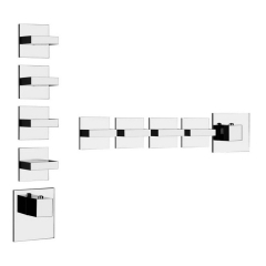Внешняя часть Gessi Rettangolo 43218.031 смесителя термостатического