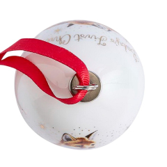 Елочный шар Wrendale Designs Christmas "Baby's First Xmas 2026" 7 см