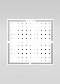 Лейка для душа Kludi A-QA 6443005-00, потолочная, 30х30, хром