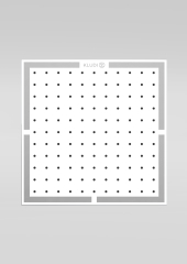 Лейка для душа Kludi A-QA 6443005-00, потолочная, 30х30, хром