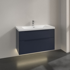 Тумба подвесная Villeroy & Boch Subway 3.0 97x58x48 C570L2VQ, с подсветкой, Marine Blue