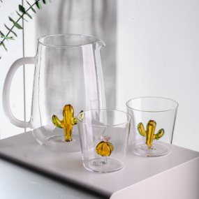 Стакан Desert Plants 350 мл, зеленый/янтарь