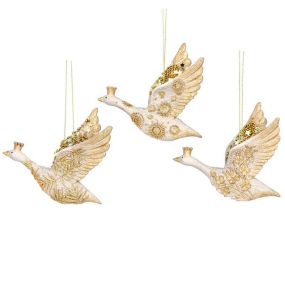 Игрушка на елку "Гусь в полете" 8х10 см, в ассортименте