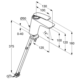 Смеситель для раковины Kludi Balance 520260575, хром