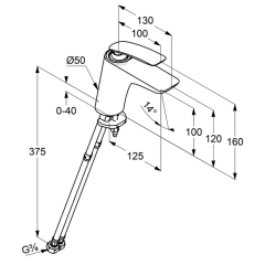 Смеситель для раковины Kludi Balance 520260575, хром
