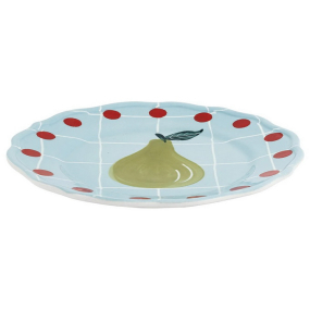 Тарелка салатная Quadri Azzurro 22,5 см, груша