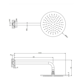 Лейка для душа Gessi Rilievo 59148.708, медь PVD