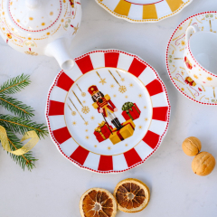 Тарелка салатная Christmas Love 22 см, красная