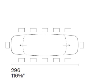 Стол Calligaris Calla 200(296)х100 CS4159-S, Matt Bronze