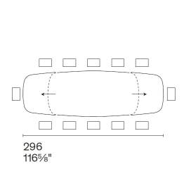 Стол Calligaris Calla 200(296)х100 CS4159-S, Matt Bronze