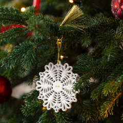 Елочная игрушка "Снежинка" Christmas Classics 10 см