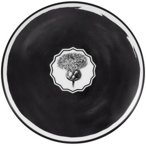 Тарелка салатная Herbariae by Christian Lacroix 23 см, черная
