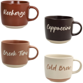 Набор чашек для завтрака Cindy Barista 370 мл, 4 шт