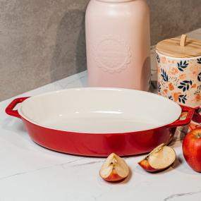 Форма для запекания овальная Staub Ceramic 29 см, вишневая