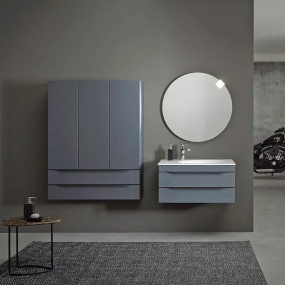 Тумба с раковиной Kolpa-San Malaya OUM 80, 81х50, подвесная, темно-серая