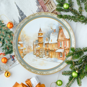 Блюдо для торта "Christmas Village" 31 см