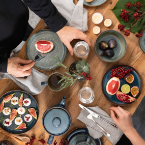 Набор посуды на 2 персоны Crafted Denim, 4 предмета