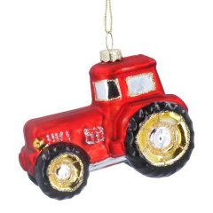 Елочная игрушка "Трактор" 10 см