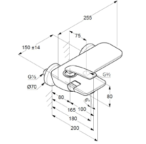 Смеситель для ванны Kludi Balance 524459175, белый